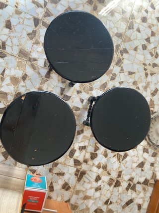 Juego de 3 mesas auxiliares redondas