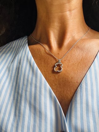 Collar Tous Plata Silueta Oso