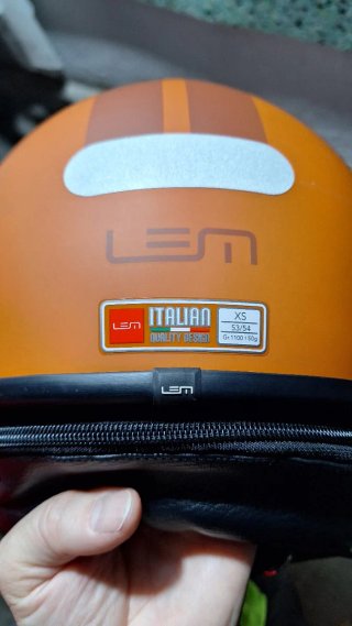 Casco Moto Naranja Retro talla 53/54 (mujer)