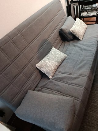Sofá Cama Gris Tela