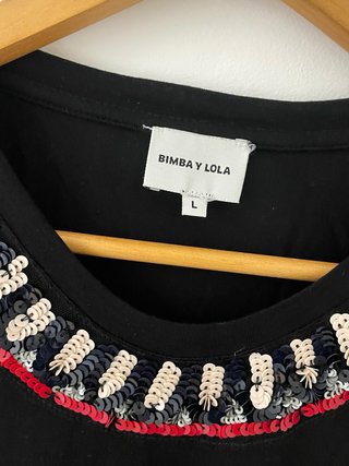 Camiseta Bimba y Lola negra.Talla L.