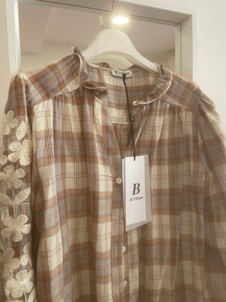 Camicia B.V. Viisan a quadri con fiori