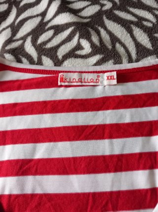 Camiseta tirantes Kindlion rayas roja y blanca XXL