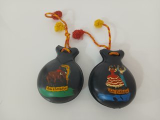 Coppia Nacchere Spagnole Vintage Souvenir