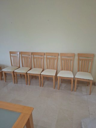 Conjunto Muebles Salón Madera y Cristal
