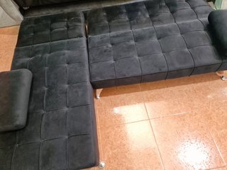 Sofá Cama Chaise Longue Keren XS 198cm Negro