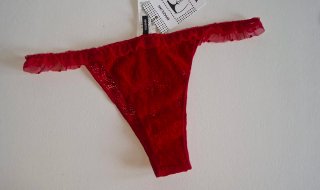 Tanga Tezenis de terciopelo rojo nuevo