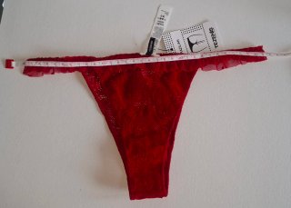 Tanga Tezenis de terciopelo rojo nuevo