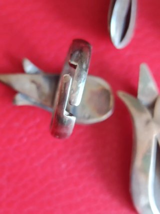 Conjunto de joyería vintage plata flor tulipán