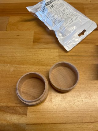 Caja para cordón umbilical de madera