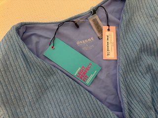 Top brillante celeste ONEONE talla S