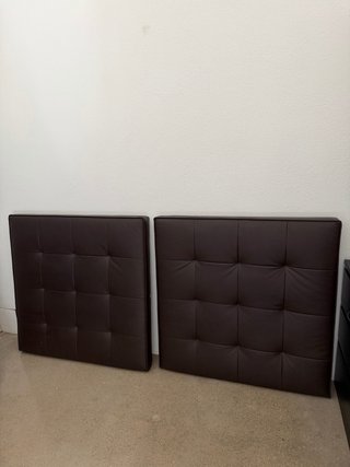 Cabeceros de piel sintética marrones
