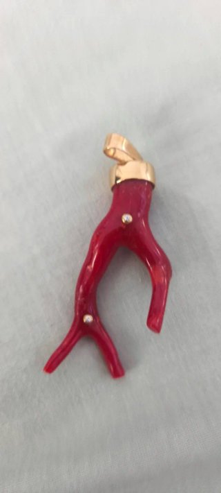 Colgante Oro 18k Coral