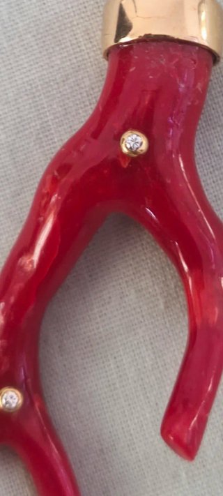 Colgante Oro 18k Coral