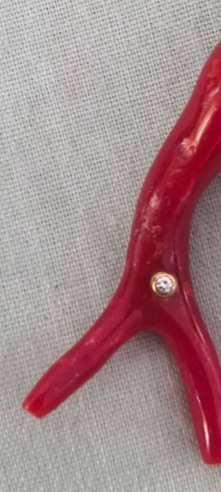 Colgante Oro 18k Coral