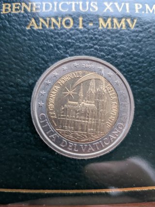 25 Portafoglio 2 euro Vaticano Commemorativo 2002-2021