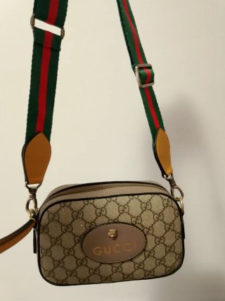 Borsa Gucci marrone e multicolore
