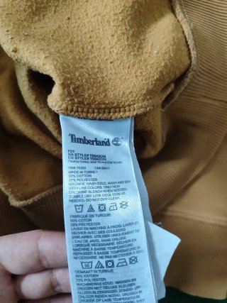 Felpa Timberland Beige Logo Albero Y2K