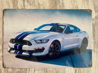 (820) Cartel Metálico Coche Deportivo Mustang