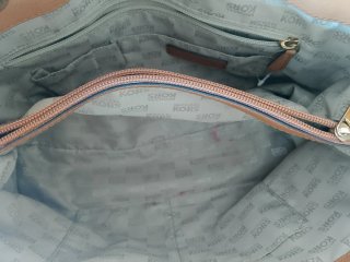 Borsa Michael Kors monogram marrone e oro