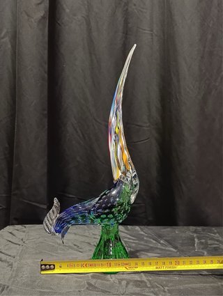 Pavone in vetro di Murano