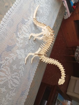 Maqueta Diplodocus 3D Contrachapado Hecho a Mano