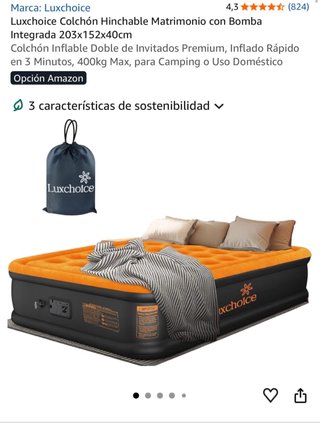 Cama Matrimonio Hinchable Luxchoice Bomba Integrad