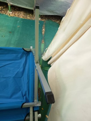 2 Camas Plegables Camping Azul
