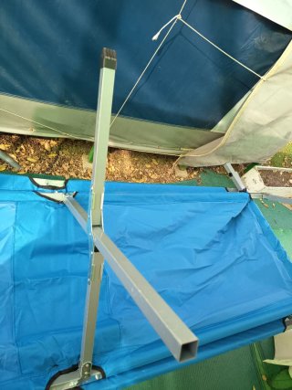 2 Camas Plegables Camping Azul