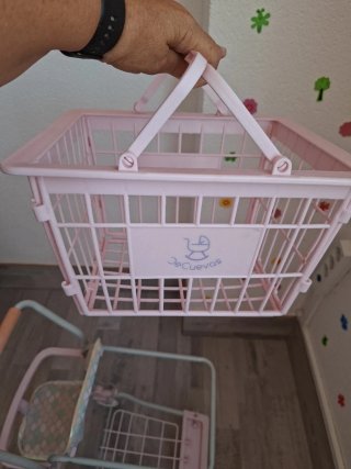 Carrito de la compra rosa