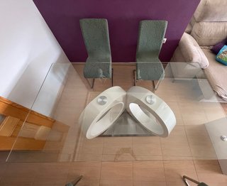 Mesa Comedor Cristal Diseño Moderno
