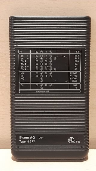 Calculadora SOLAR Vintage BRAUN modelo 4777