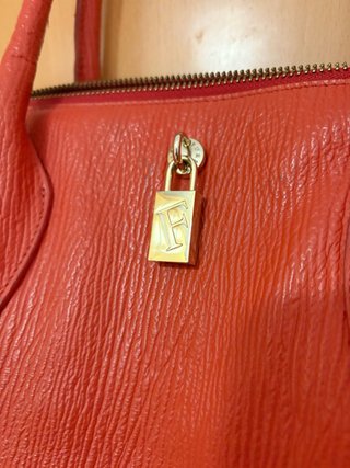 Bolso Piel Furla Naranja-Coral
