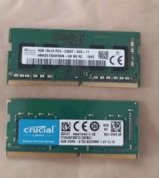 2x 4GB DDR4 SODIMM SK hynix/Crucial