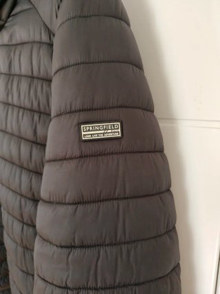 Abrigo acolchado Springfield negro