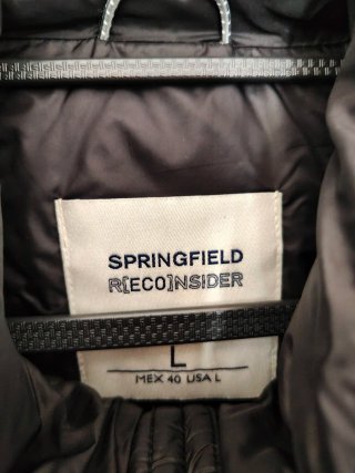 Abrigo acolchado Springfield negro