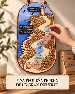 Tablero motivacional de pérdida de peso