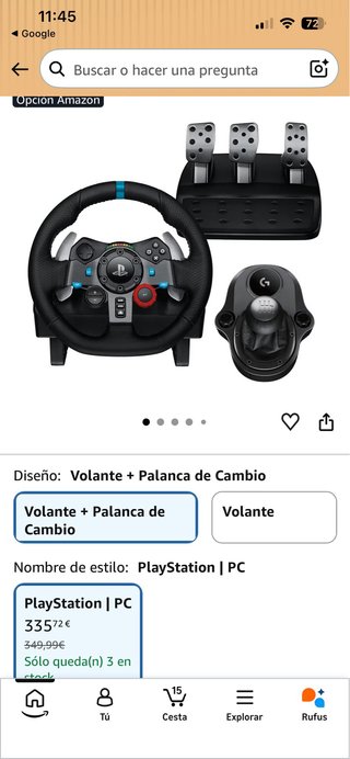 Volante Logitech G29 con Palanca de Cambios