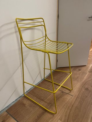 6 Naughtone Reg bar stools yellow