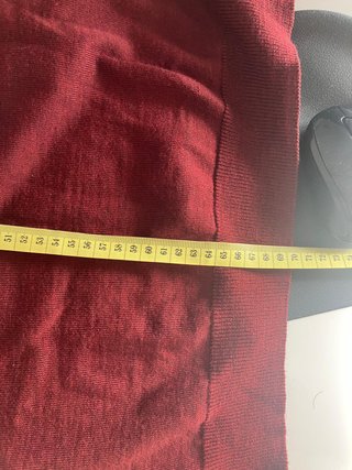 Chaleco de punto granate V-neck