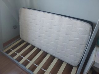 Cama Tipi 70x140 cm Gris + Somier y Colchón