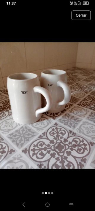 Jarras de cerveza antiguas Alhambra