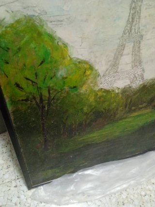 Cuadro Óleo Torre Eiffel Paisaje