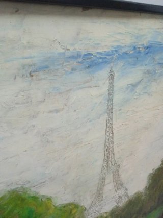 Cuadro Óleo Torre Eiffel Paisaje