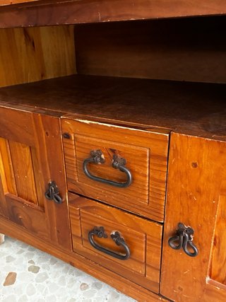 Mueble TV madera rústico