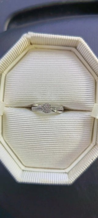Anillo Oro Blanco 18k Diamantes Compromiso