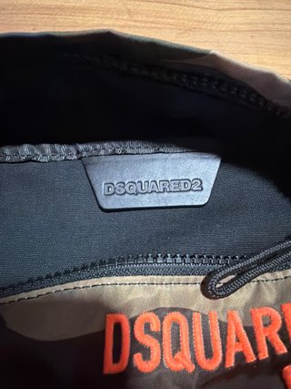 Riñonera DSQUARED2 Camuflaje letras ICON Naranja