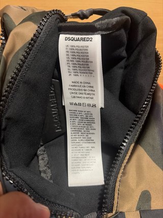 Riñonera DSQUARED2 Camuflaje letras ICON Naranja