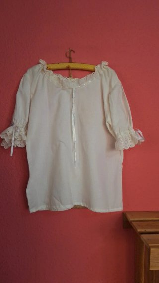 Camisa huertana/fallera valenciana blanca