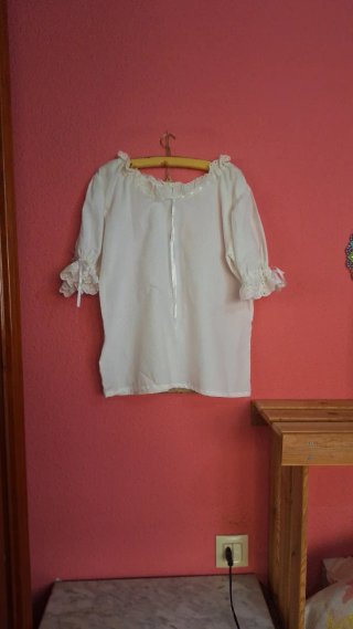 Camisa huertana/fallera valenciana blanca